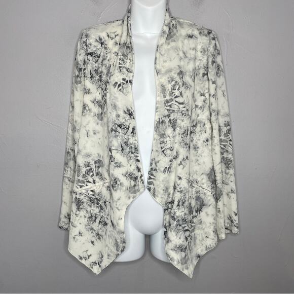 ASTR Tie Dye Blazer Jacket Womens Size XS Drape Marble Asymmetrical Soft Power - Picture 1 of 6